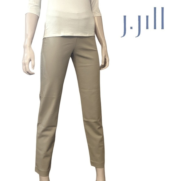 J. Jill Cigarette Pant Cashew Classic Pull On Slim Ankle Length Rayon Blend - Picture 10 of 13